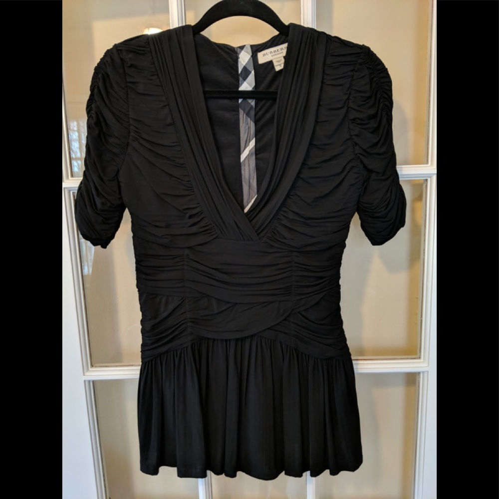 Burberry Ruched Short Sleeve Top